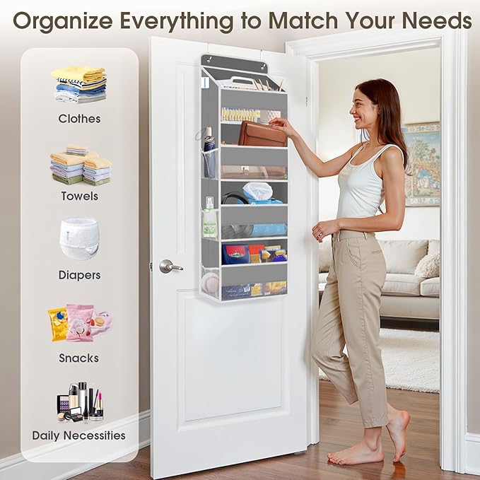 1 Pack Over The Door Organizer, Hanging Storage Organizer