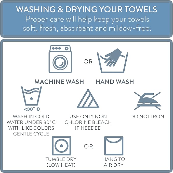 NY Loft 100% Cotton Bath Towel 4 Pack | Super Soft & Absorbent Quick-Dry Bath