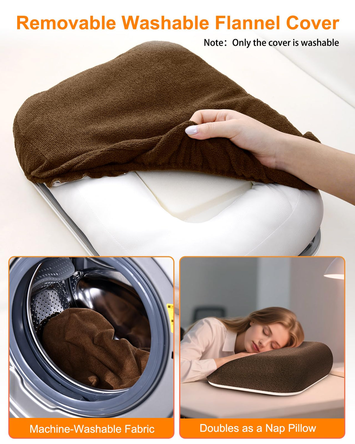 Nauttxon Lap Desk with Storage Cushion Washable - with Magnetic Mouse Pad, Scented Cotton Pads - Multi-Functional Lap Desk for Home Office Couch Bed -Fits Up to 15 Inch Laptop
