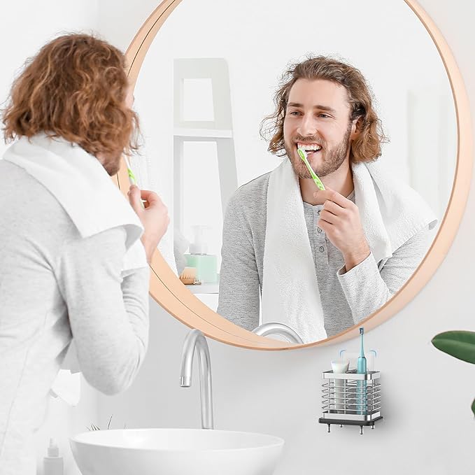 Toothbrush Holders for Bathroom, Adhesive Electric Toothbrush Holder