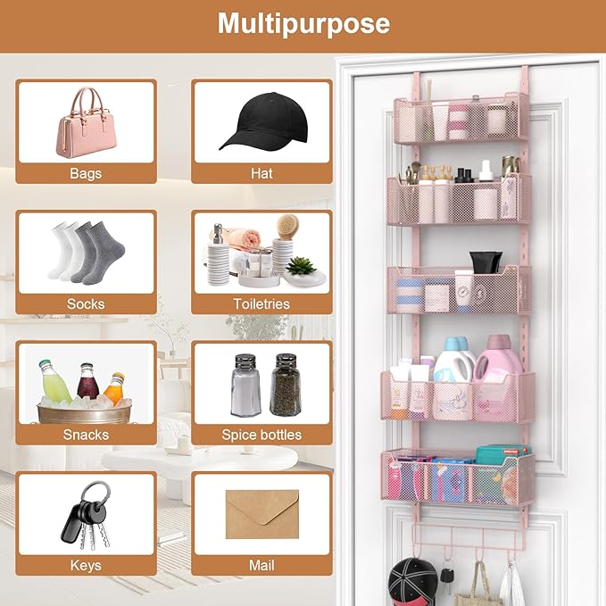 Over The Door Organizer, Metal Door Organizer Hanging