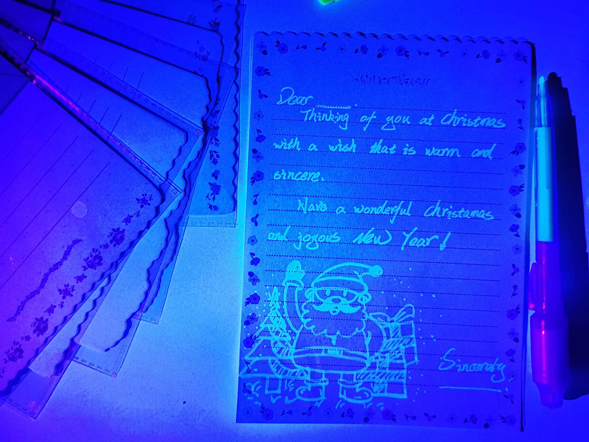 SCStyle 56 Pcs Party Favors | Valentines Day Cards 28Pcs and 28 Invisible Ink Pen with UV Light,Writing Secret Information Bag Gifts for Students Classroom Favors,Valentines Day for Kids Gifts Set