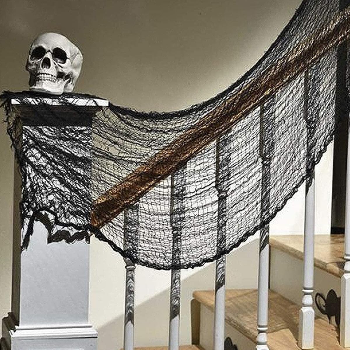 Evoio Halloween Decorations Creepy Cloth, 200 X 80inch Black Scary Gauze Spooky Cloth, Freaky Loose Creepy Clothes, Halloween Decorations for Haunted Houses Outdoor Indoor Yard Cauldron Wall Decor