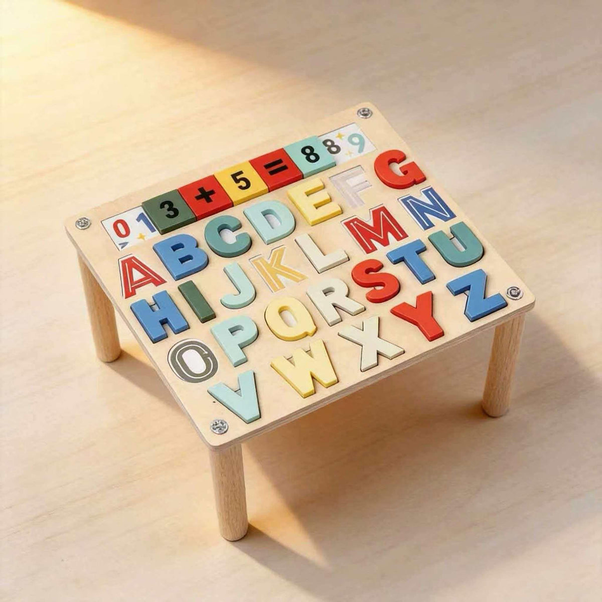 voopark Montessori Wooden Number & Alphabet Puzzle Set, 3-in-1 ABC Letters Shapes Counting Blocks, Preschool Learning Educational Toys for 3-5 Year Old Boys Girls