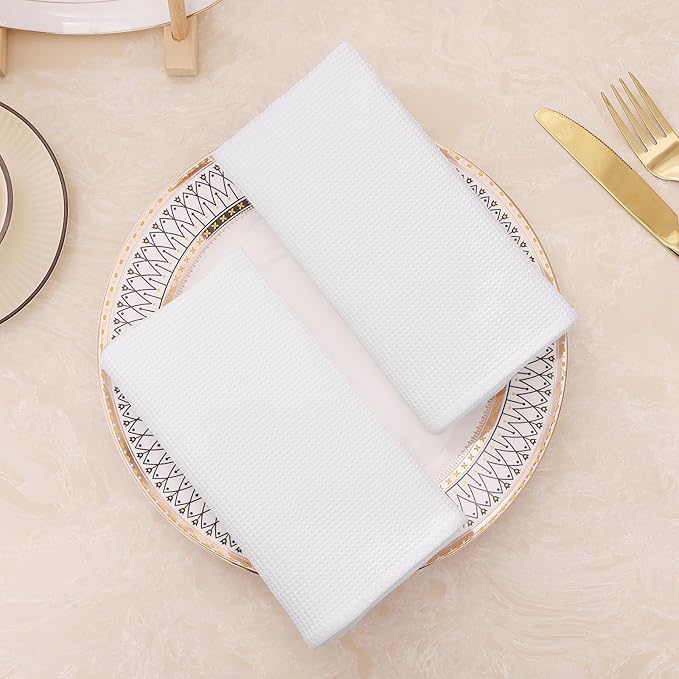 Homaxy 100% Cotton Kitchen Towels and Dishcloths Set