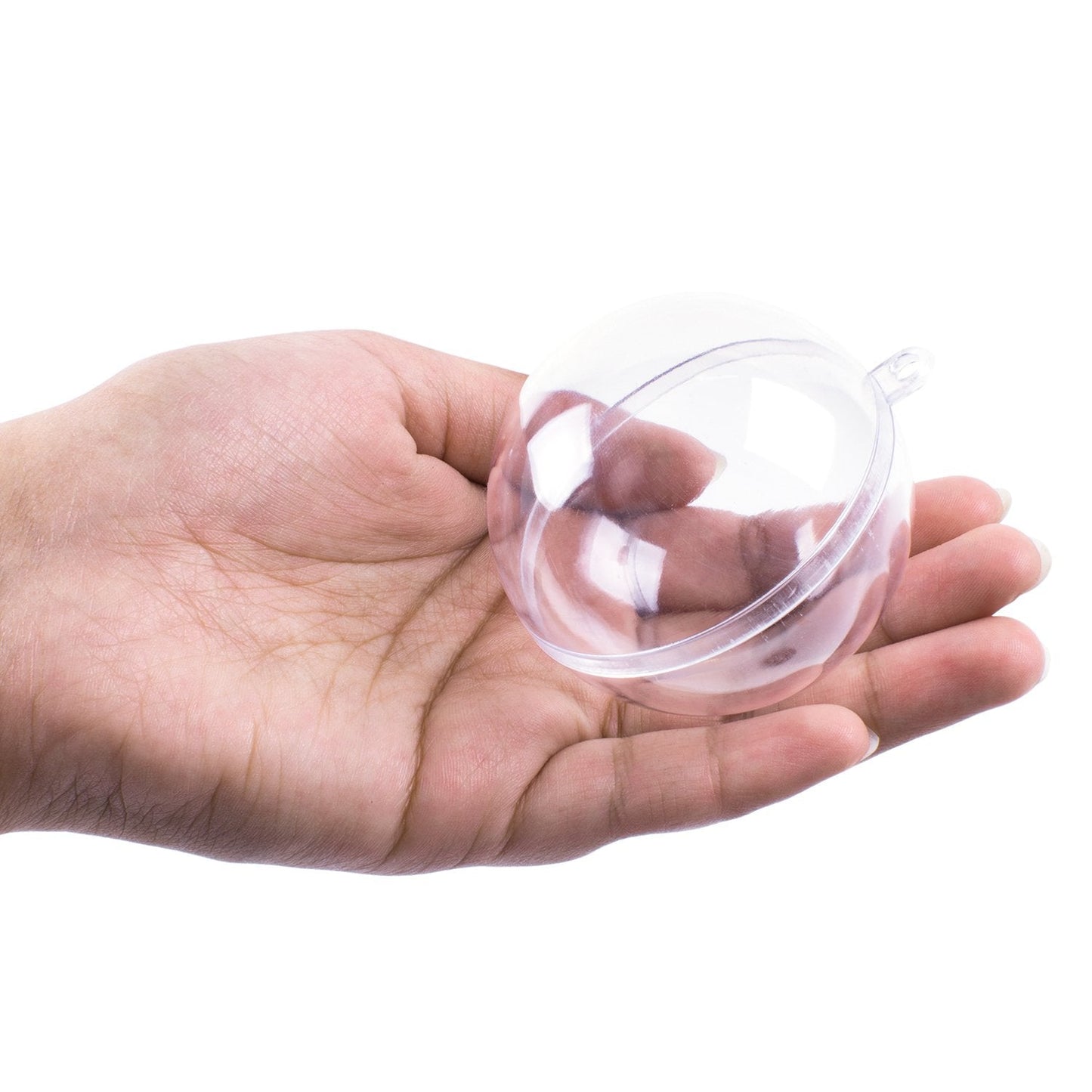 Super Z Outlet Clear Plastic Acrylic Bath Bomb Mold Shells Molding Balls Kit (60mm, 12 Pack)