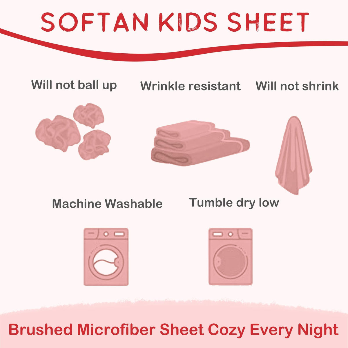 Softan Kids Bed Sheet Set, Boys Twin Size Sheets, Microfiber Kids Fitted Sheet and Pillowcase, Breathable and Silky Soft, 3 Piece Fire Engines Printed Twin Bed Sheet