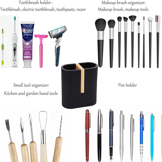 rejomiik Matte Black Toothbrush Holders Electric Toothbrush Holder