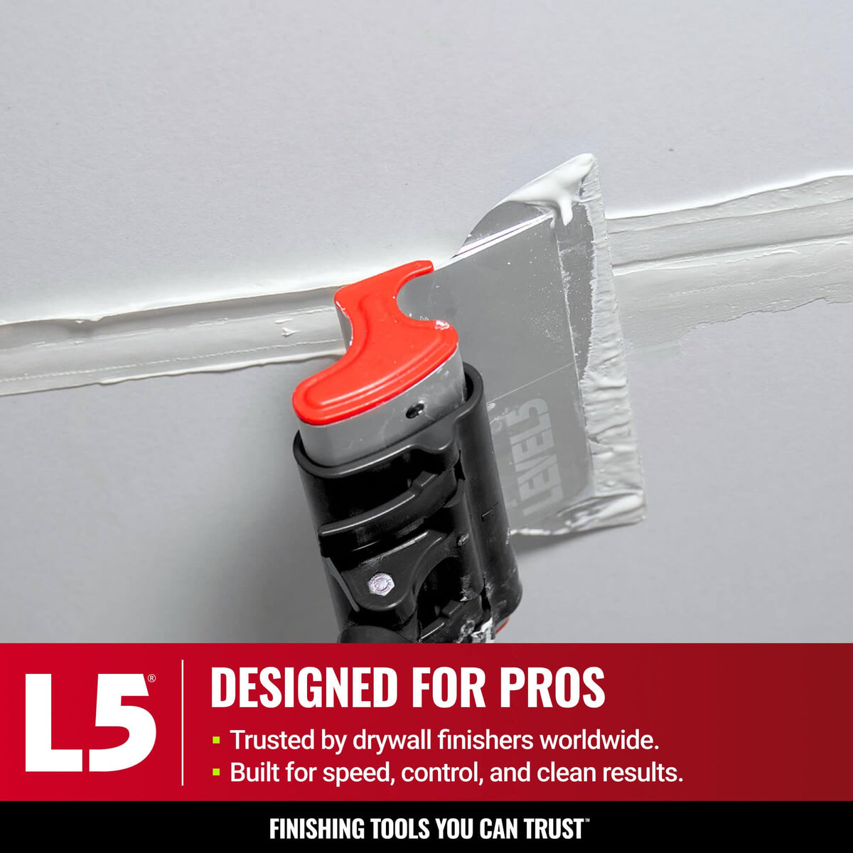 LEVEL5 24-Inch Skimming Blade | Precision 0.3mm German stainless steel blade insert (replaceable), ergonomic aluminum blade profile | 4-924