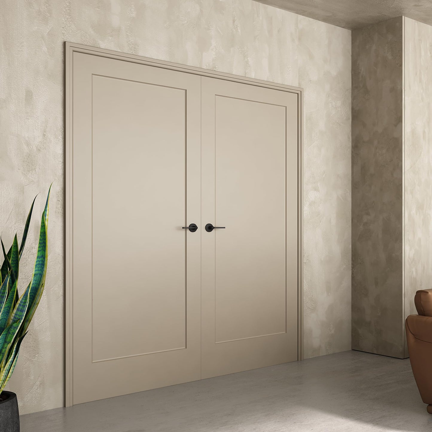 JUBEST 30"x80" 1-Panel Shaker Style White Primed Hollow Core Interior Molded Door Slab, NOT Pre-drilled and NOT Included Hardware, Pre-Assembled Interior Door for Pantry, Laundry, Closet