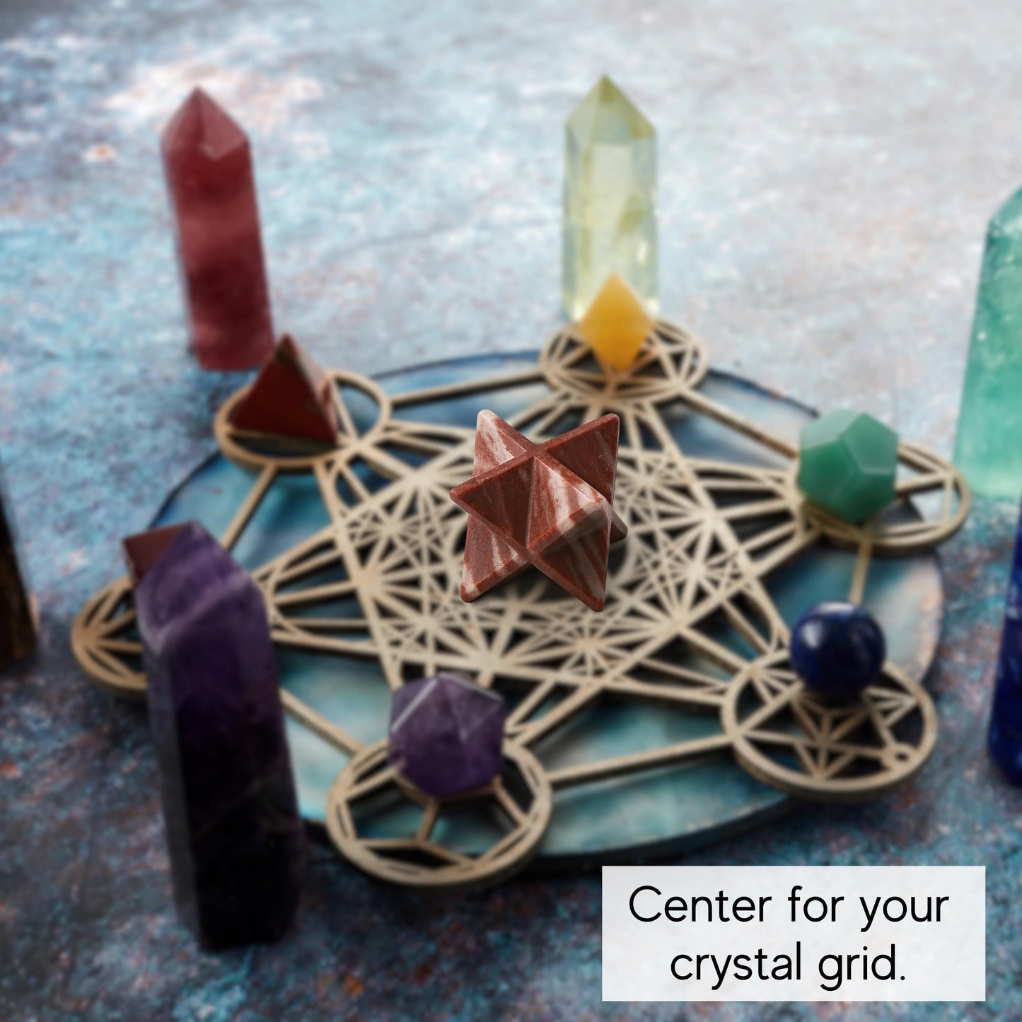 Amazing Gemstone Narmada Stone Merkaba Crystal - 1 Inch Metaphysical Merkaba Star for Meditation - Energetic Tetrahedron Crystal and Healing Stones for Spiritual Growth and Healing (20-25mm)