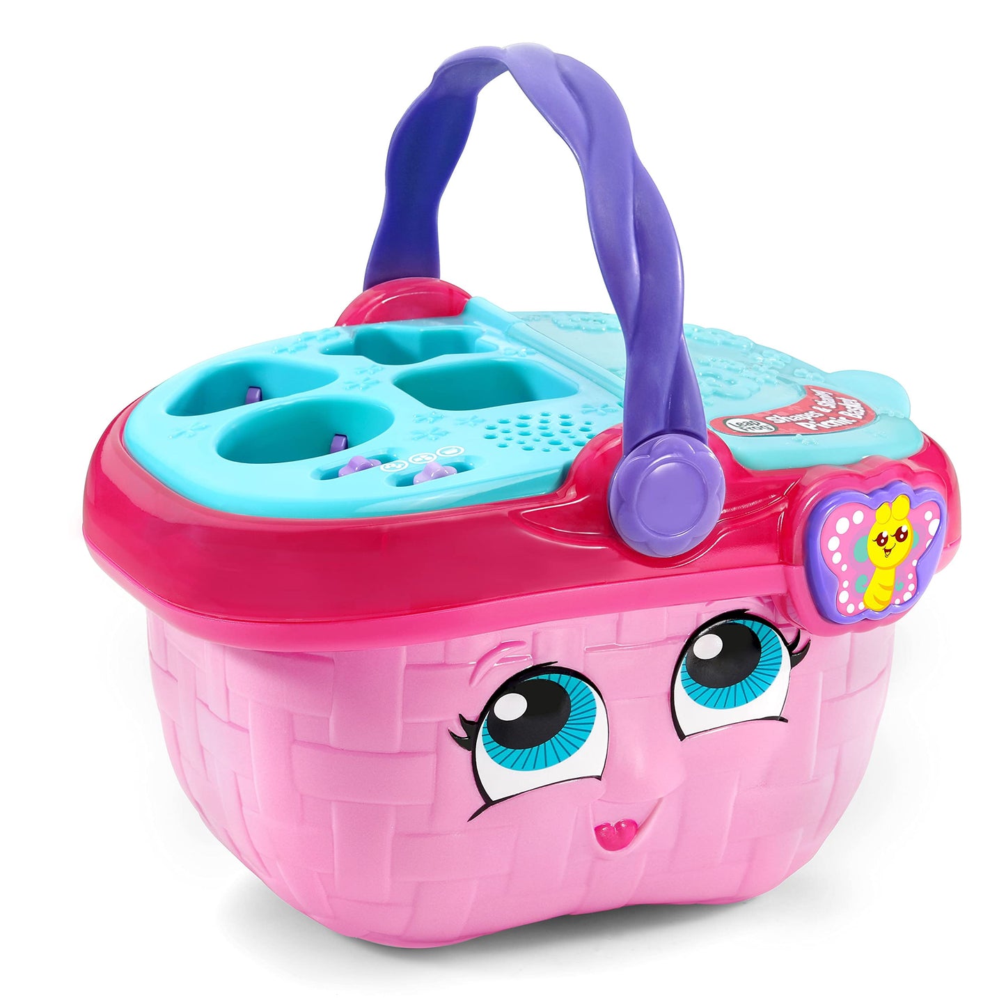 LeapFrog 603603 Shapes & Sharing Picnic Basket Baby Toy Educational and Interactive 16 Pieces for Creative and Learning Play For Boys & Girls 6 months, 1,2,3 Year Olds, Pink, One Size