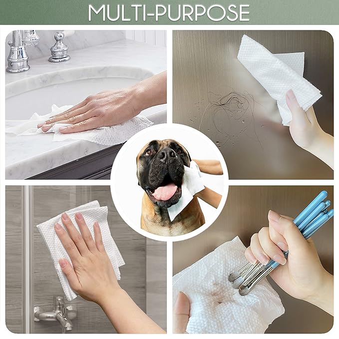 Bamboo Viscose Disposable Face Towel Biodegradable Large Dry Face Wipes 240