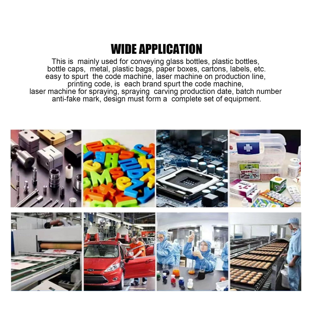 BREVELTION 110V 59inch PVC Conveyor with Double Guardrail Industrial Transport Equipment Adjustable Speed with Single Guardrail 60W