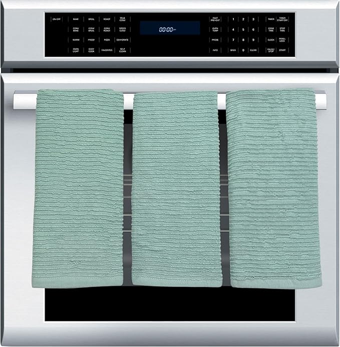 Seafoam Light Sage Aqua Mineral Green Kitchen Hand Dish Towels: Oversized 28" x