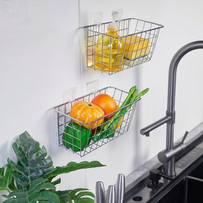 2 Pack Hanging Storage Basket, Bathroom Basket, Household Goods,