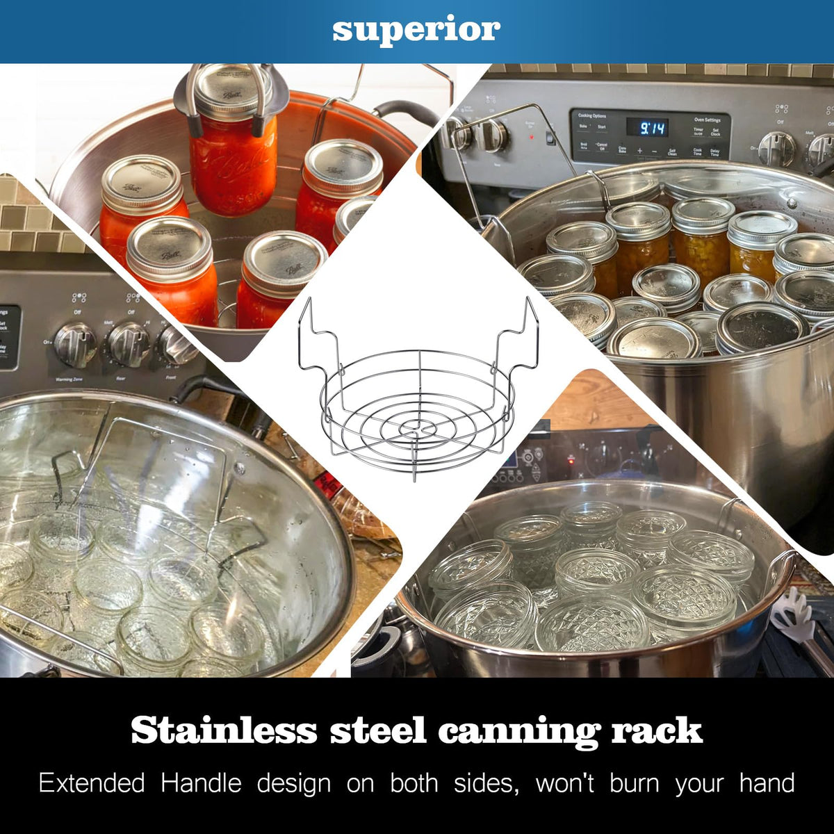 LINMAGCO Canning Supplies Starter kit-Canning Pot, Water Bath Canner with Lid - Stainless Steel, Home Canning Tool Kit, Steam Canner with Rack for Canning