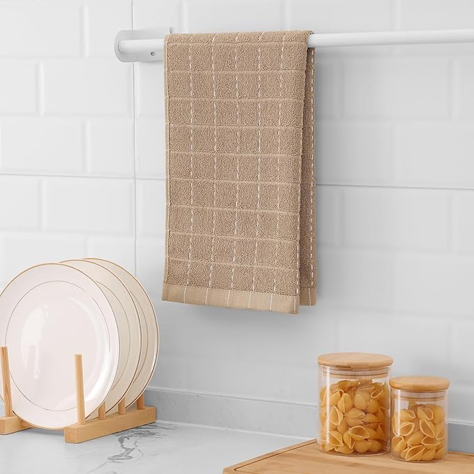 Mordimy 100% Cotton Terrycloth Kitchen Towels and Dishcloths Sets, Soft and