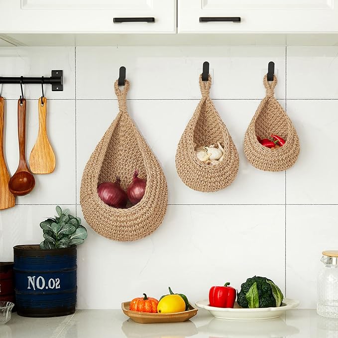 Honeydak Boho Decor Hanging Wall Baskets