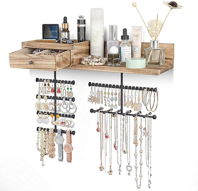VINAEMO Jewelry Organizer Hanging Wall Mounted Jewelry Holder