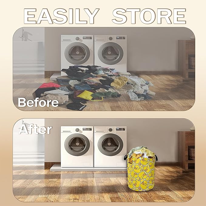 Collapsible Laundry Basket, Cute Cartoon Animal Hampers