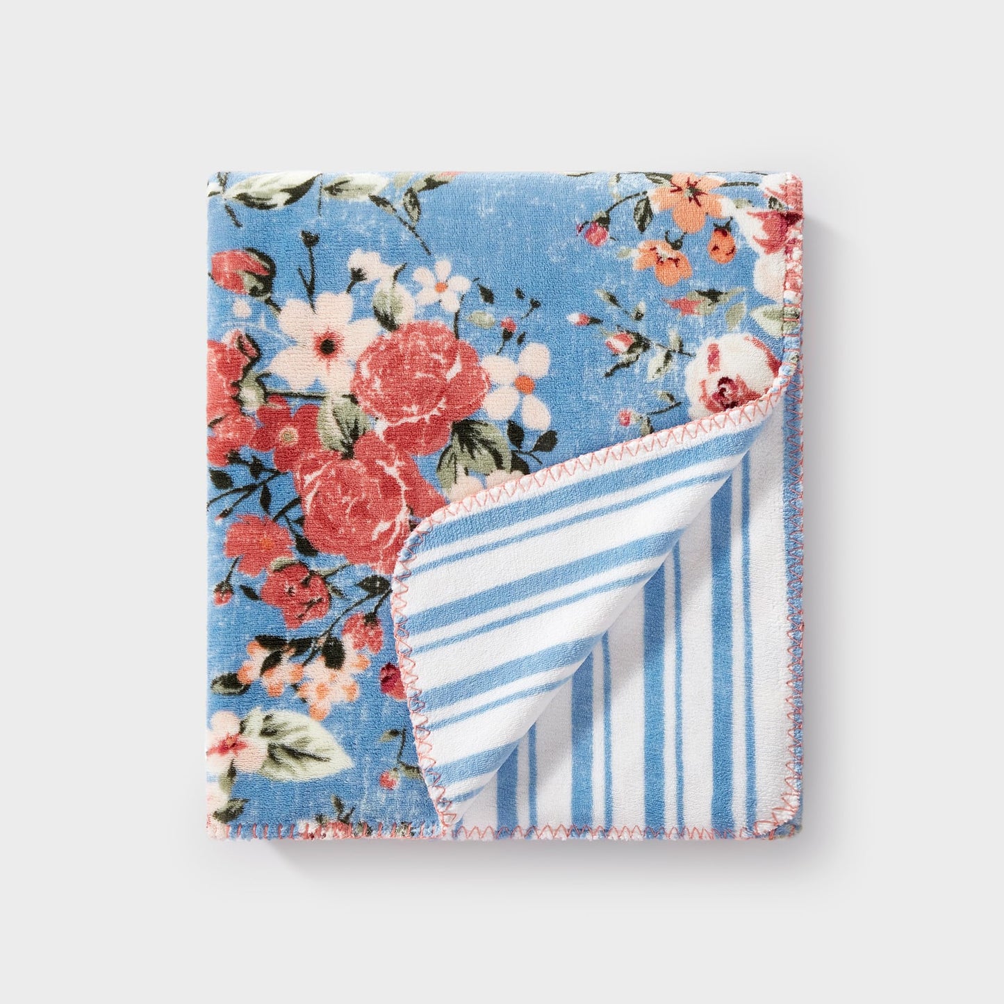 Floral Reversible Throw Blanket, Coco Flannel Bed Blankets for Women Gifts