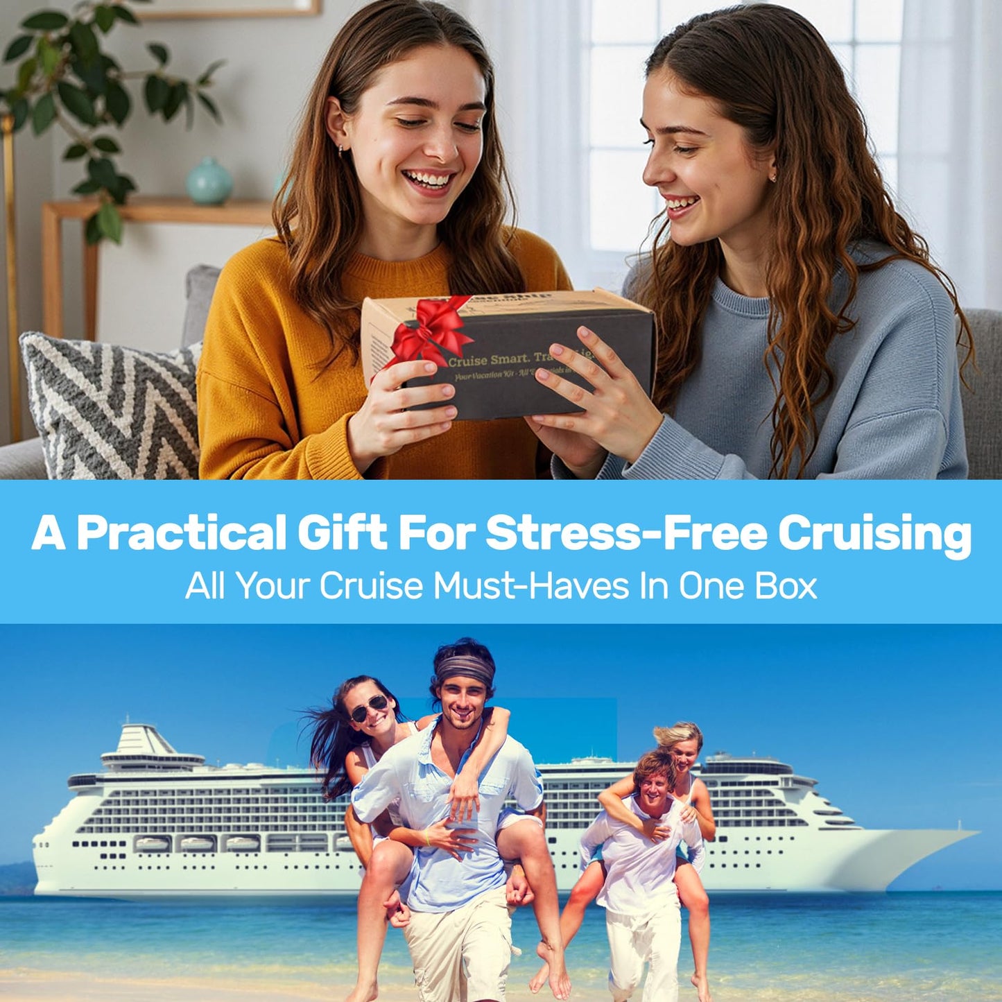 Noledome Cruise Essentials 2026-18PCS Cruise Must Haves Kit with Non-Surge Protector Power Strip, Lanyard with ID Holder, Magnetic Hooks, Luggage Tag Set, Towel Bands, Waterproof Phone Holder