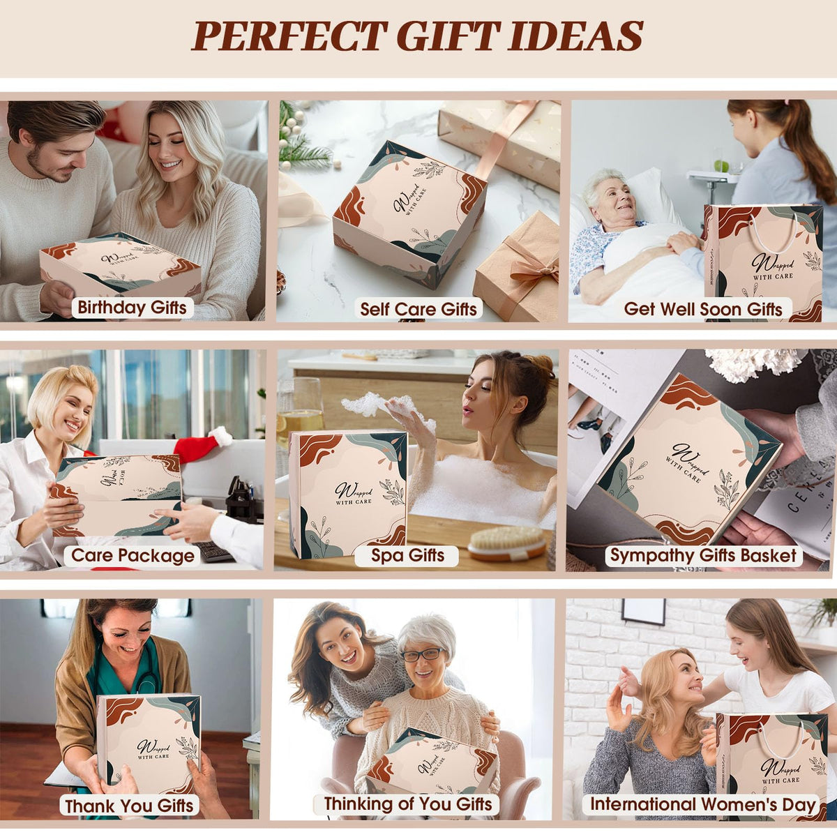 Gifts for Women, Birthday Gift Basket for Women, Self Care Care Package, Thinking of You and Get Well Soon Gifts Her, Best Friend, Sister, Mom
