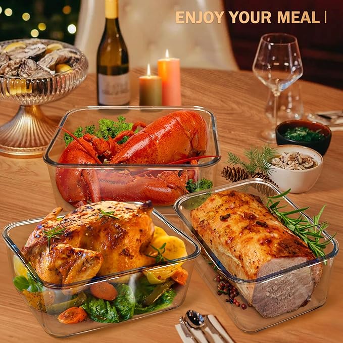 200oz Large Glass Storage Containers