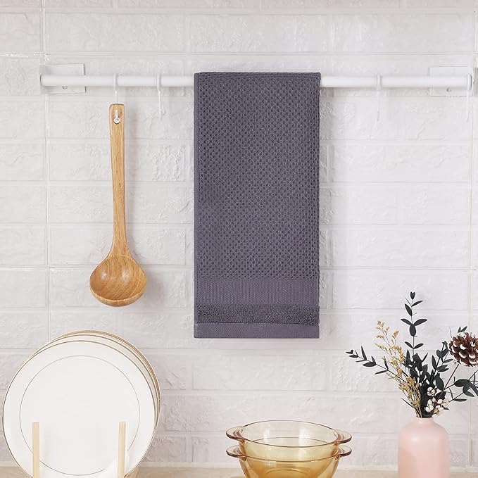 Homaxy 100% Cotton Waffle Weave Kitchen Towels, 13 x 28 Inches Super Absorbent