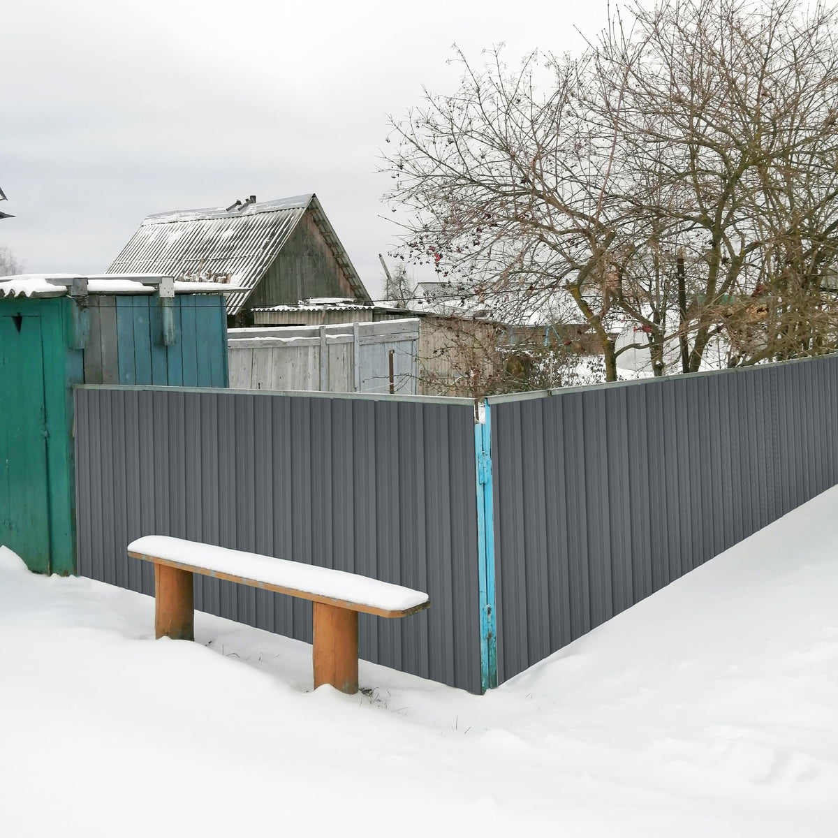 Jaxilyn Metal Roof Panels 20 pcs 99 ft² Gray Galvanized Steel Panels Metal Corrugated Tin Roofing Panels Gazebo Top Cover Heavy Duty Gray Roof Suitable for Garages,Sheds, Stables and Mobile Homes