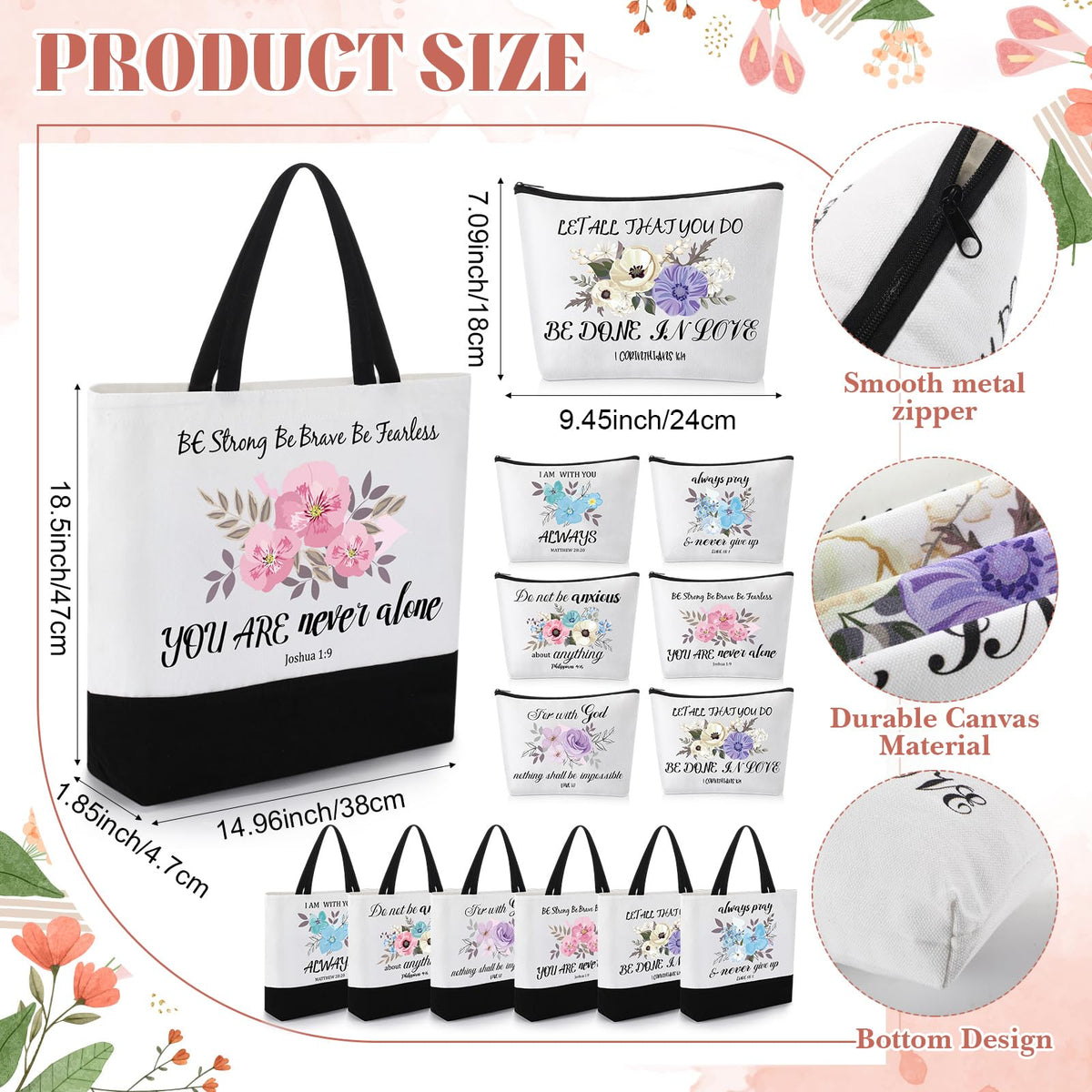 Aliceset 30 Pcs Christian Gift for Women Inspirational Religious Gift Set Mother's Day Present Bulk Included Bible Cola Cup Canvas Bag Cosmetic Bag Keychain Greeting Card for Women Mom