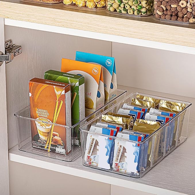 Vtopmart 6 Pack Food Storage Organizer Bins, Cabinet Organization and Storage