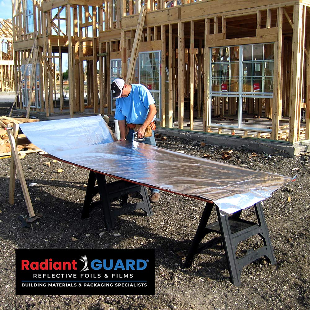 Radiant Barrier Attic Insulation 1000 sq ft Xtreme Heavy Duty Reflective Foil Insulation, 48-inch by 250-feet Perforated Breathable Double Reflective Aluminum House Wrap Thermal Roll