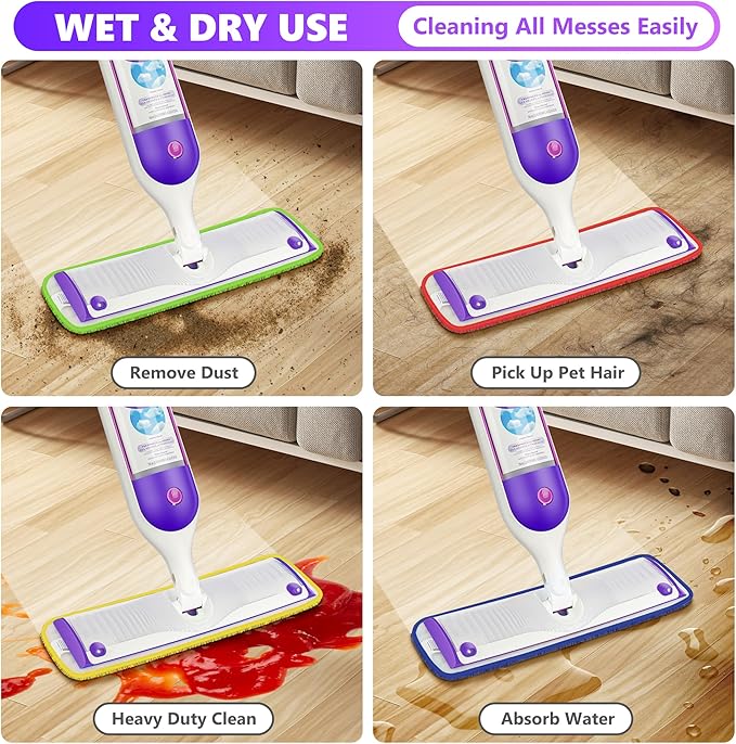 6 Pack Reusable Mop Pads Compatible