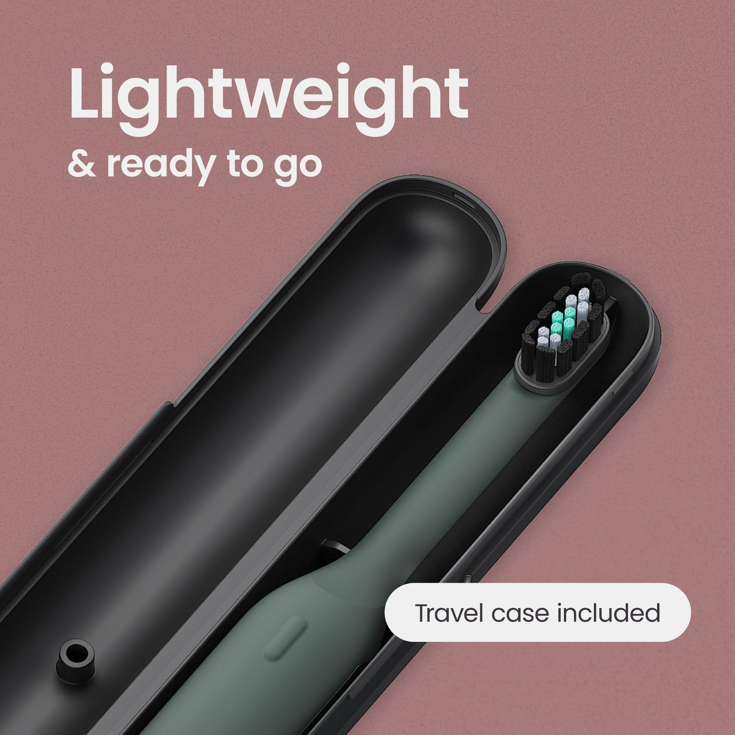 Quip Ultra Next Generation Smart Toothbrush - Timed Electric Toothbrush with Case - Replaceable Brush Head, Soft Bristles, Silicone Handle, 30-Day Battery Life - Travel Toothbrush - Dusk