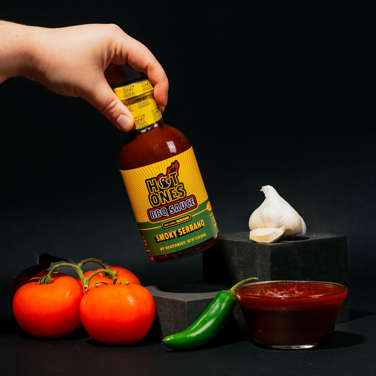 Hot Ones BBQ Sauce Trio - Variety Pack - Gift Set - Original, Hot Honey, Smoked Serrano