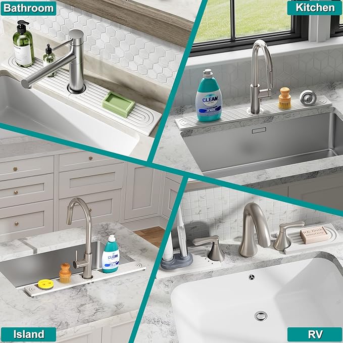 Stone Faucet Mat for Kitchen Sink