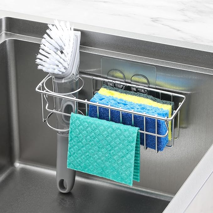 3-In-1 Sponge Holder for Kitchen Sink