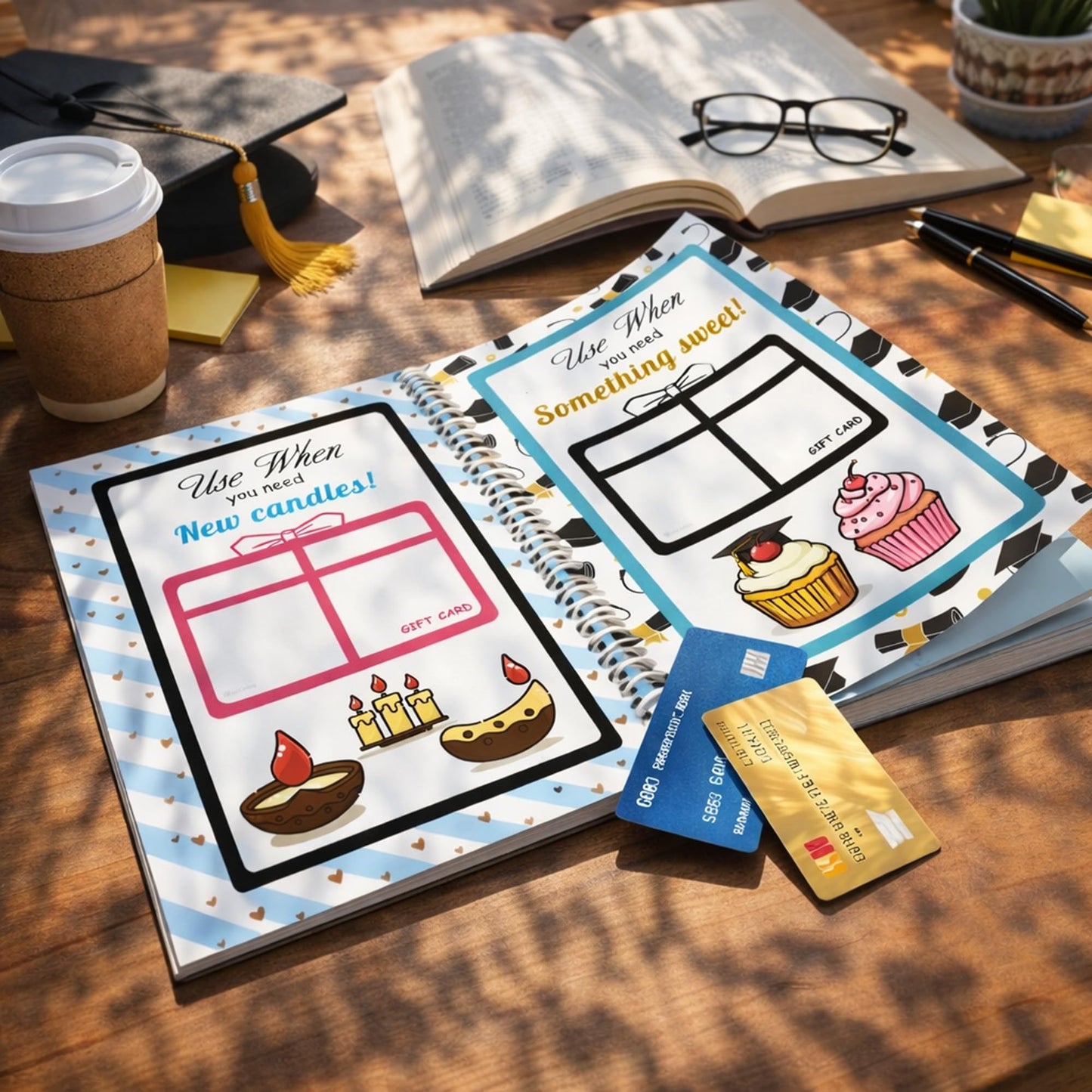College survival gift card book - College Gift Card Book 2026 open when envelopes for college studentā Graduation Gifts for High School College Survival Gift Card Booklet Holder Book