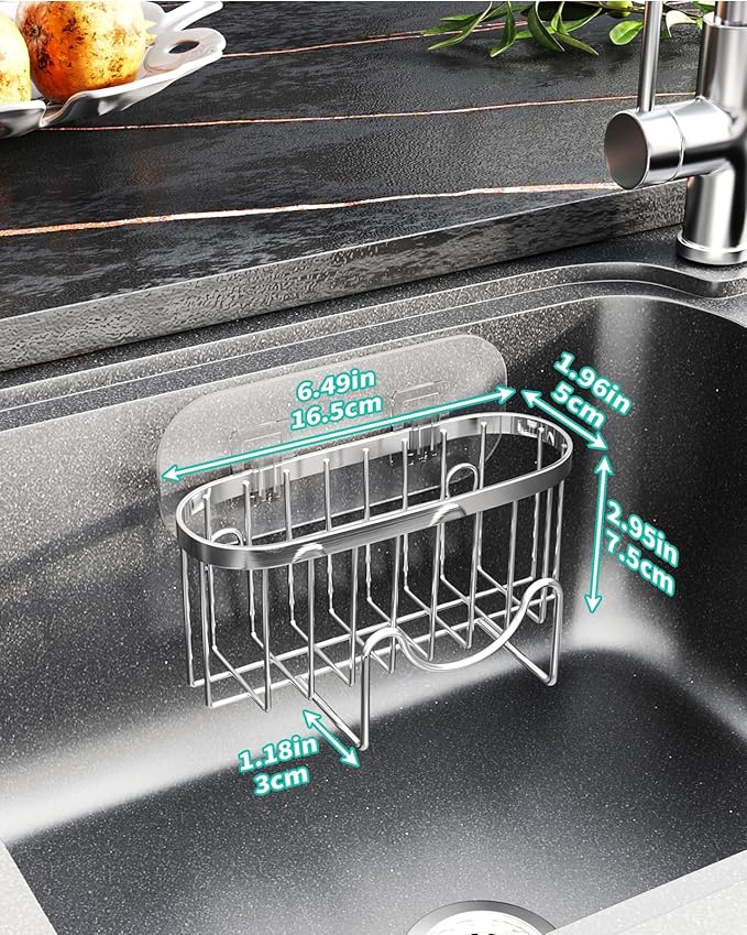 HapiRm Multifunctional Adhesive Kitchen Sink Organizer
