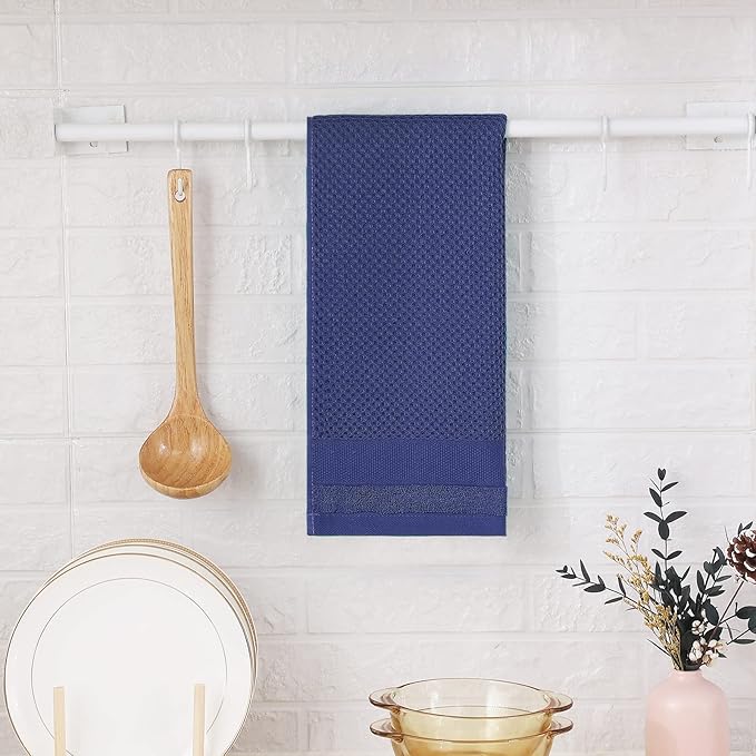 Homaxy 100% Cotton Waffle Weave Kitchen Towels, 13 x 28 Inches Super Absorbent