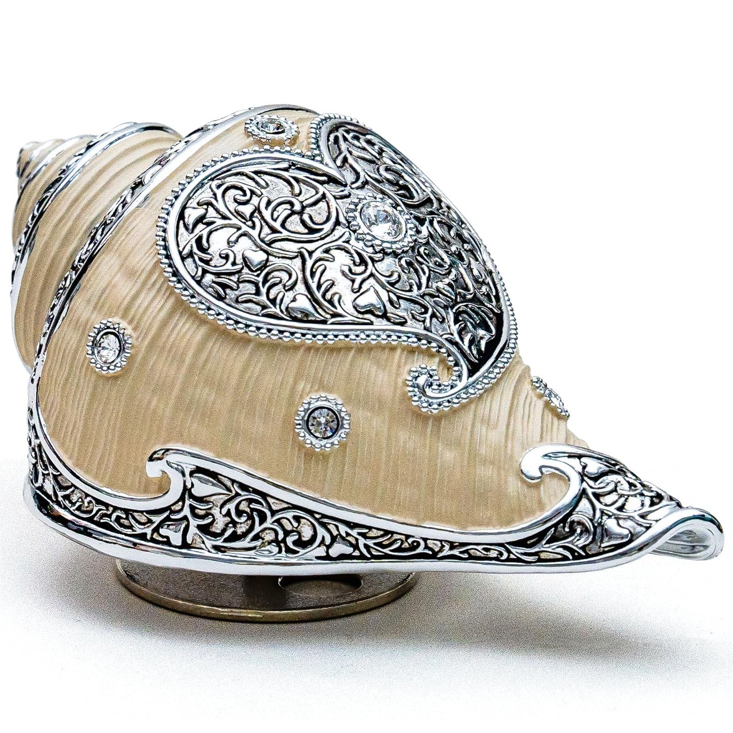 JARLL Luxury Conch Music Box Gift for Women Daughter Friends Sister Girlfriend Wife, Wind Up Music Box Play Memory, Ocean Gift for Wedding Anniversary Christmas Birthday
