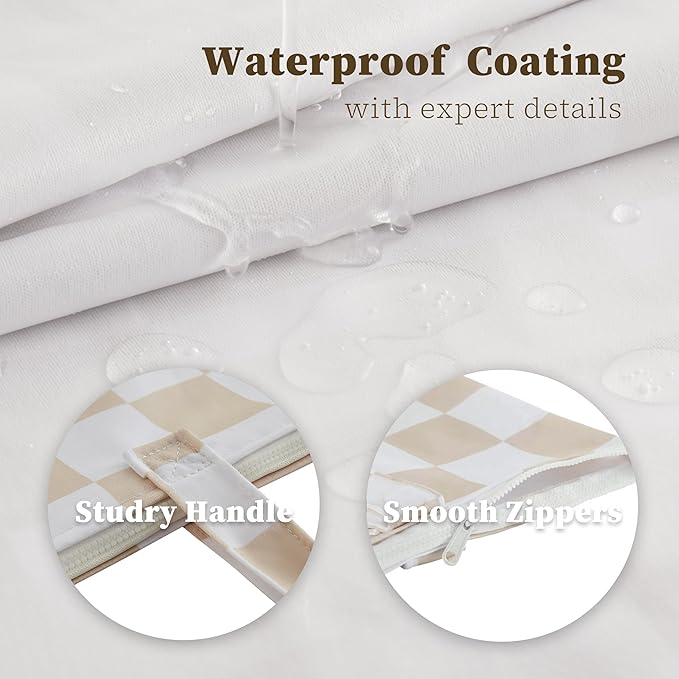 Checkered 2 Pcs Large Travel Laundry Bags