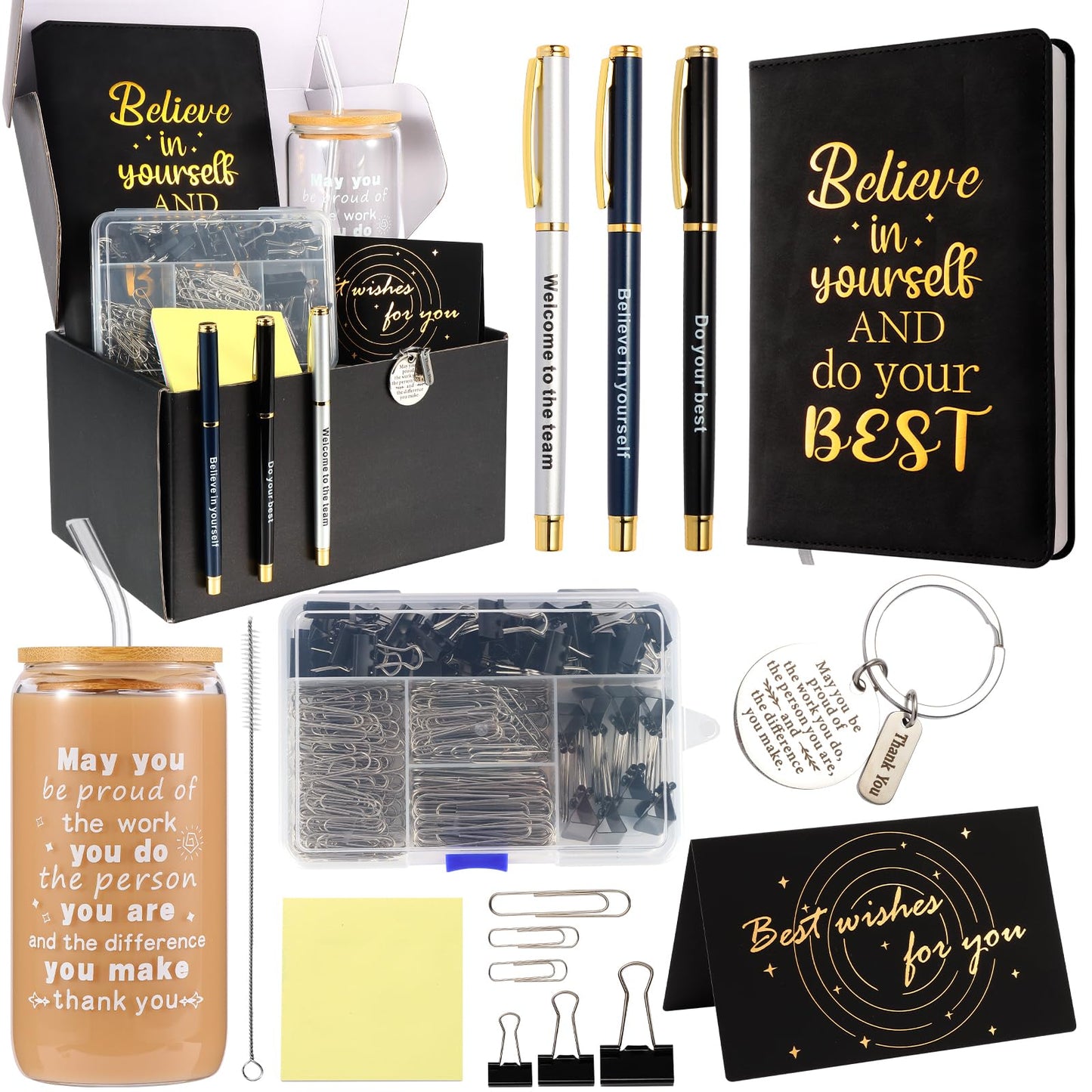 SAIWEILAI ONLINE 10 Pieces New Employee Gifts Set Welcome to The Best Team Ever Gifts Bulk New Hire Gift for Colleague