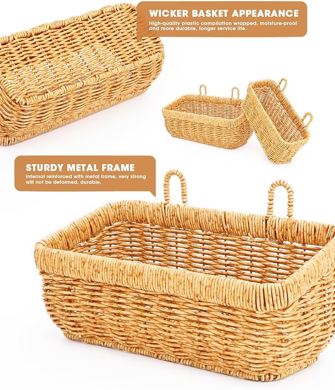 AceList Wall Hanging Basket, Boho Style Hand-Woven Hanging Storage Baskets