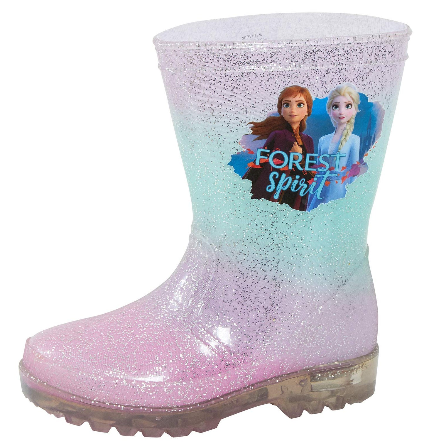 Disney Frozen 2 Girls Light Up Wellington Boots 9 UK Child
