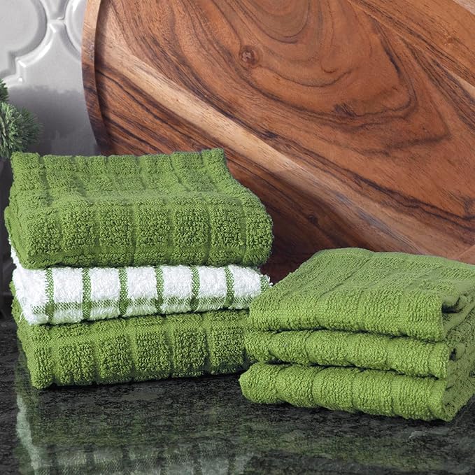 Ritz Premium Kitchen Towel and Dish Cloth Value Set: Highly Absorbent, Super