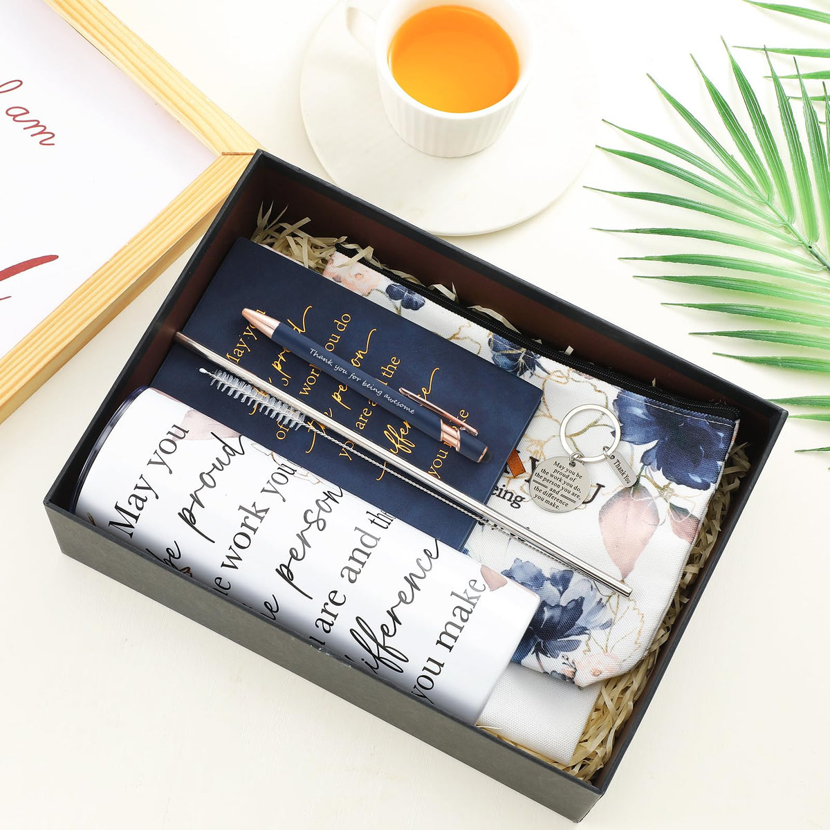 Wiwiqing 6 Pcs Employee Appreciation Gifts for Women, Thank You Gift Set for Coworker, Staff, Teacher, Nurse, Team Recognition Gifts for Work Anniversary, Farewell, Promotion(Classic Style)