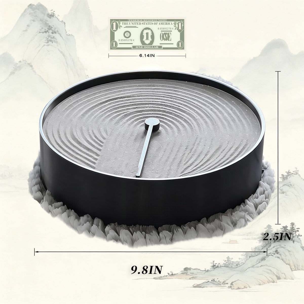 Zen Garden for Desk, Sand & Zen Garden Kit, Premium Sand Tray Therapy Desktop Meditation Room
